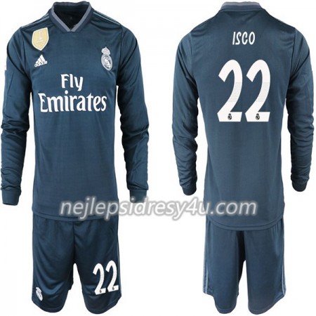 Fotbalový Dres Real Madrid ISCO 22 Dětské Venkovní 2018/19 Dlouhý Rukáv